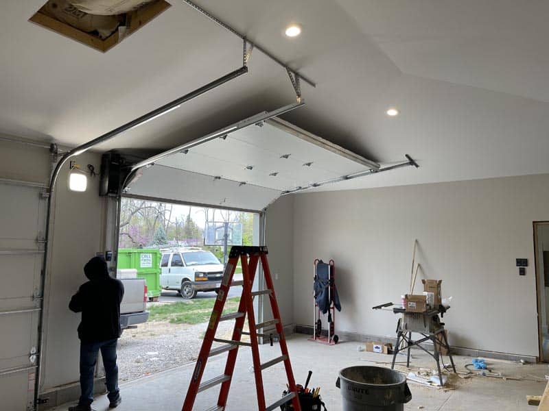 Followed ceiling slope installation