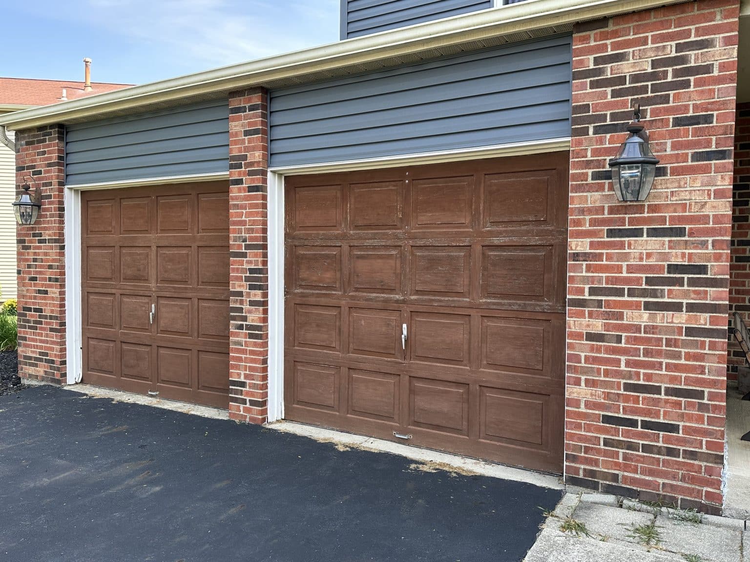 Before Replacement: Old Wood Doors