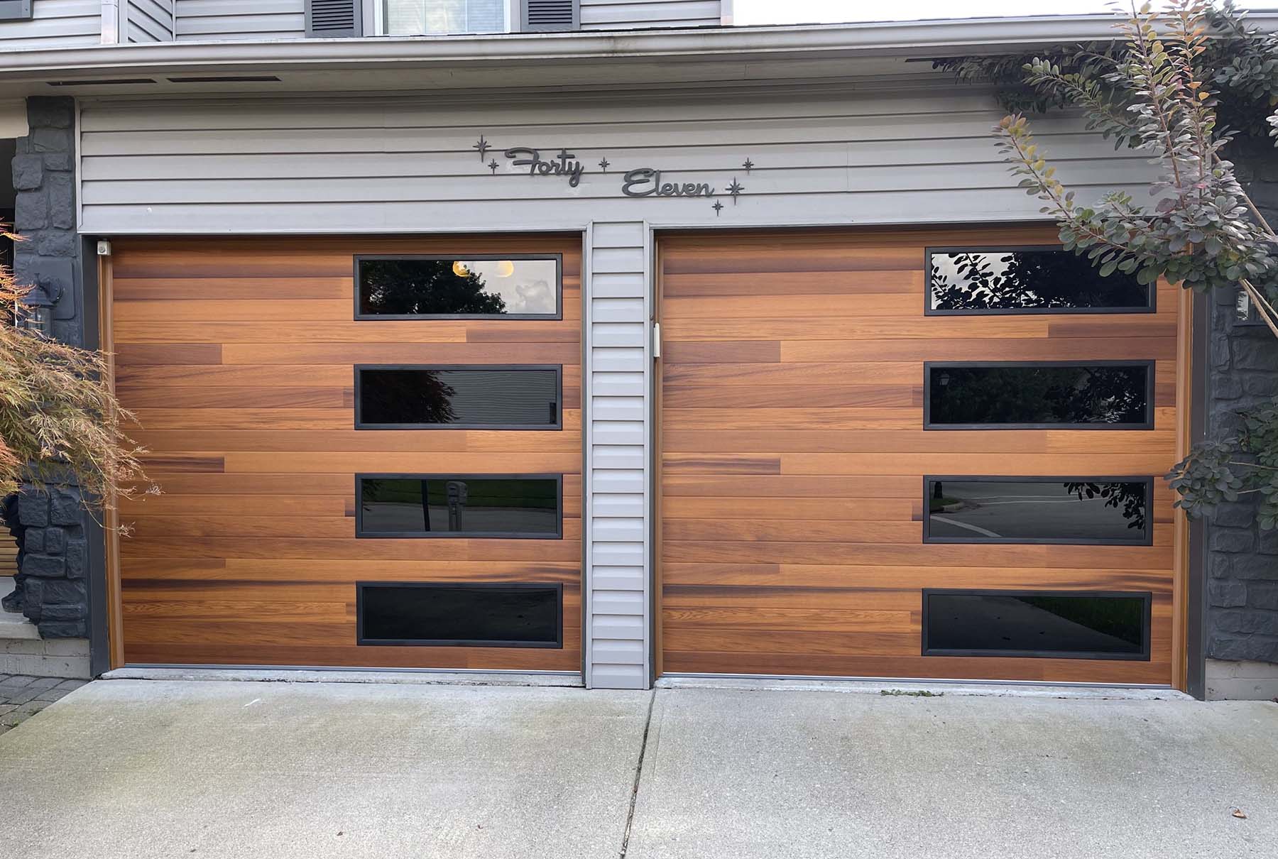 Forty-Eleven door after Matrix Garage Doors service
